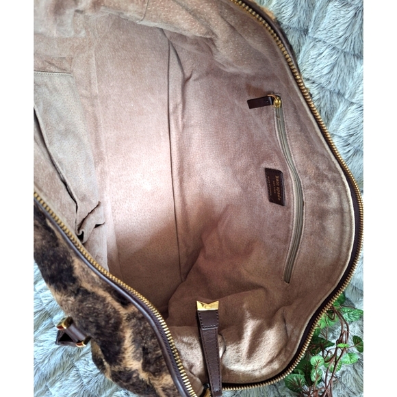 Kate Spade | Giraffe Faux Hair Brown Leather Satchel - Picture 10 of 15